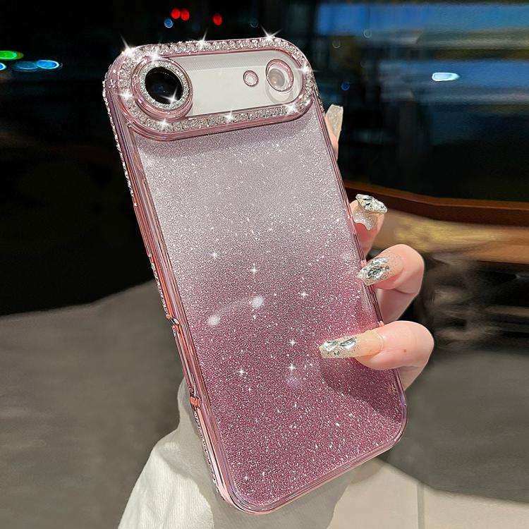 Diamond Gradient Glitter TPU Phone Case, For iPhone 17e / 16e, For iPhone 17 Pro Max, For iPhone ...