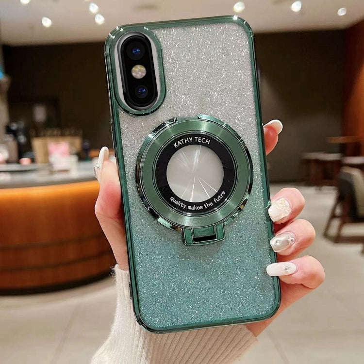 Electroplated Holder Gradient Glitter MagSafe Phone Case, For iPhone  12 Pro, For iPhone 12 mini,...