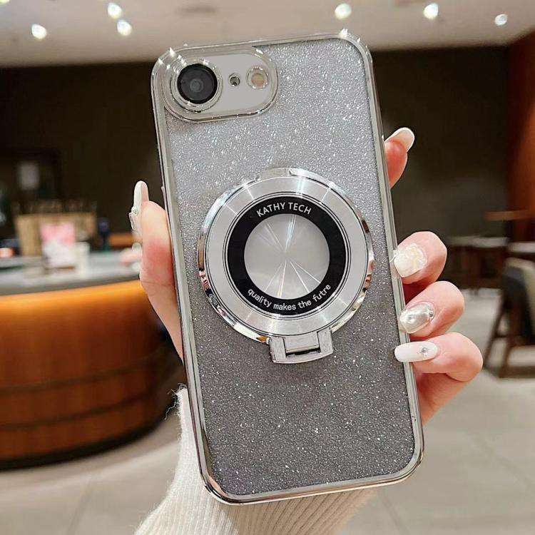 Electroplated Holder Gradient Glitter MagSafe Phone Case, For iPhone 17e / 16e, For iPhone 17 Pro...
