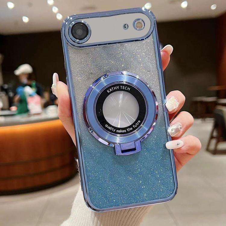 Electroplated Holder Gradient Glitter MagSafe Phone Case, For iPhone 17e / 16e, For iPhone 17 Pro...