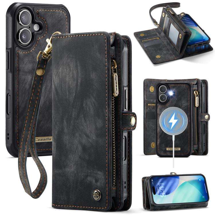 CaseMe 008 Detachable Multifunctional Leather Phone Case, For iPhone 17e / 16e, For iPhone 17 Pro...