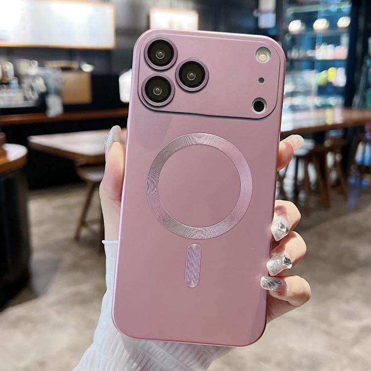 Metallic Paint Magsafe Liquid TPU Phone Case, For iPhone 17e / 16e, For iPhone 17 Pro Max, For iP...