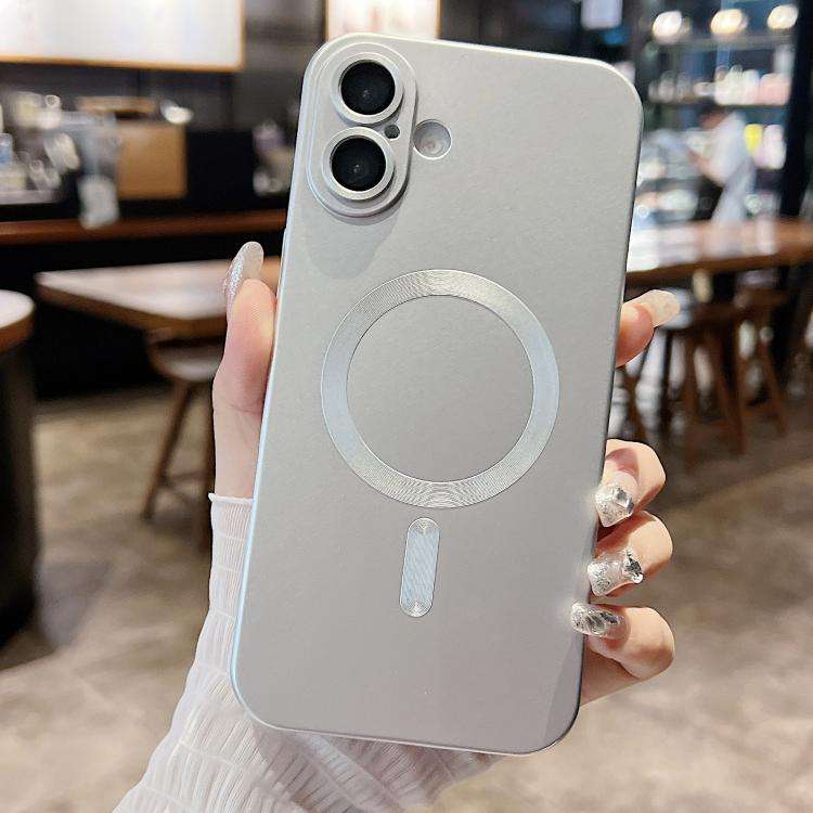 Metallic Paint Magsafe Liquid TPU Phone Case, For iPhone 17e / 16e, For iPhone 17 Pro Max, For iP...