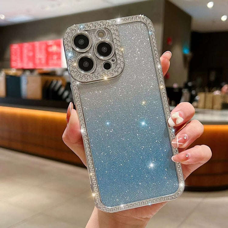 Diamond Gradient Glitter Plated TPU Phone Case, For iPhone 17 Pro Max, For iPhone 17 Pro, For iPh...