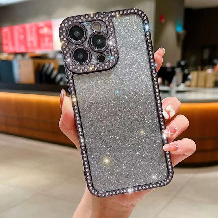 Diamond Gradient Glitter Plated TPU Phone Case, For iPhone 17 Pro Max, For iPhone 17 Pro, For iPh...