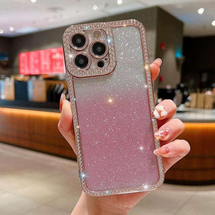 Diamond Gradient Glitter Plated TPU Phone Case, For iPhone 17 Pro Max, For iPhone 17 Pro, For iPh...