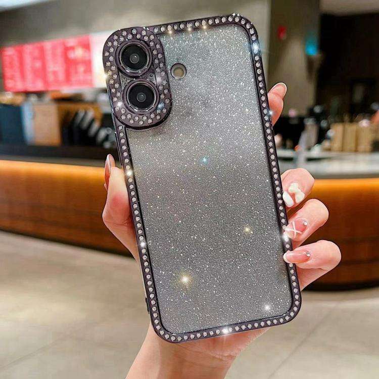 Diamond Gradient Glitter Plated TPU Phone Case, For iPhone 17 Pro Max, For iPhone 17 Pro, For iPh...