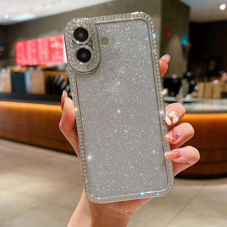 Diamond Gradient Glitter Plated TPU Phone Case, For iPhone 17 Pro Max, For iPhone 17 Pro, For iPh...