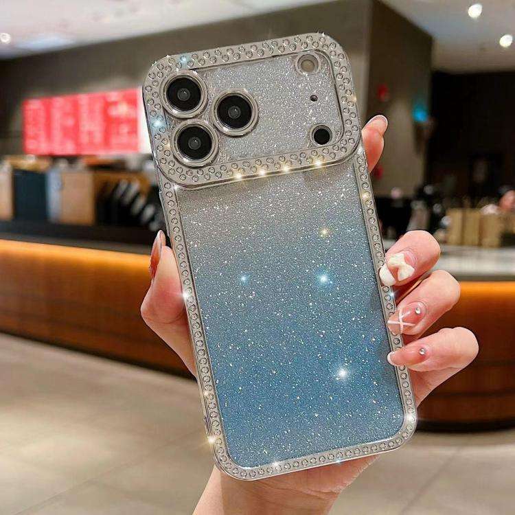 Diamond Gradient Glitter Plated TPU Phone Case, For iPhone 17 Pro Max, For iPhone 17 Pro, For iPh...