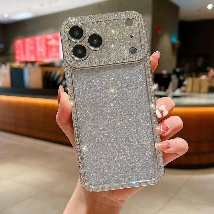 Diamond Gradient Glitter Plated TPU Phone Case, For iPhone 17 Pro Max, For iPhone 17 Pro, For iPh...