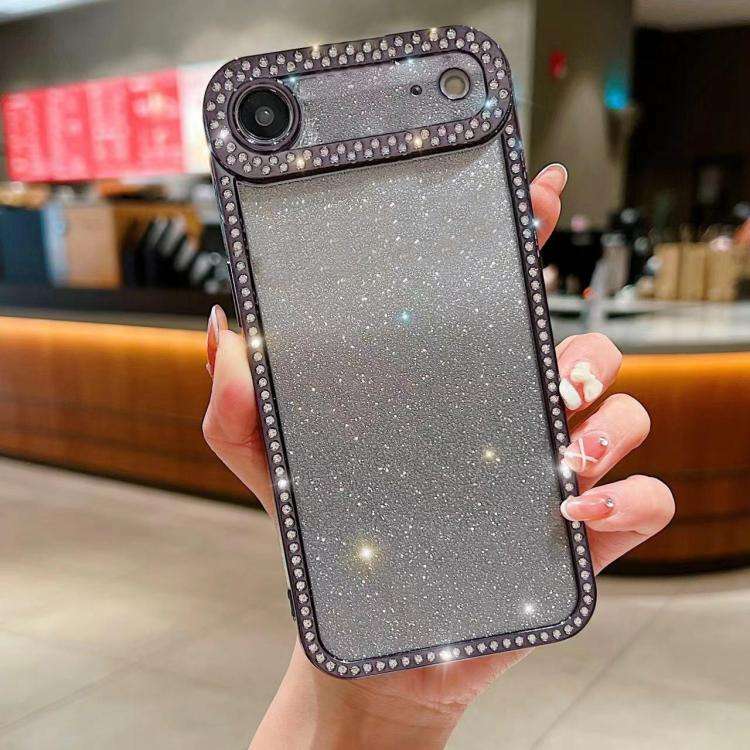 Diamond Gradient Glitter Plated TPU Phone Case, For iPhone 17 Pro Max, For iPhone 17 Pro, For iPh...