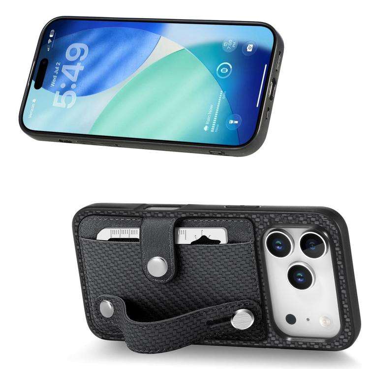 Wristband Kickstand Card Wallet Back Phone Case with Tool Knife, For iPhone 17 Pro Max, For iPhon...