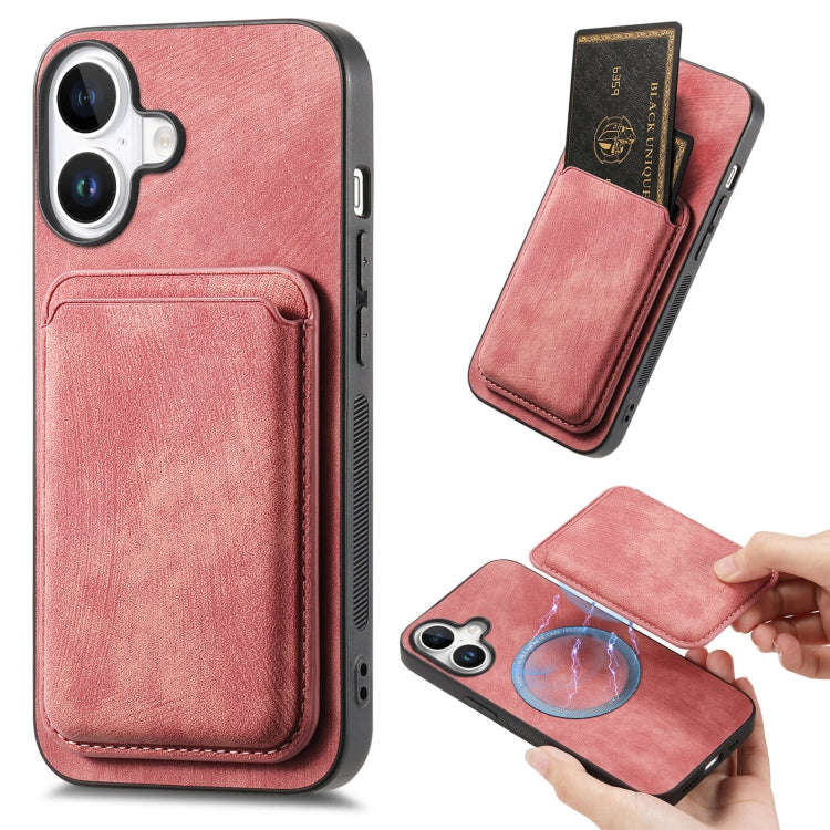 Retro Leather Card Bag Magnetic Phone Case, For iPhone 17e / 16e, For iPhone 17 Pro Max, For iPho...