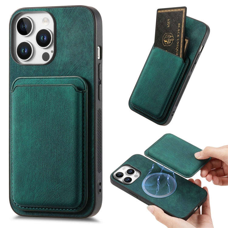 Retro Leather Card Bag Magnetic Phone Case, For iPhone 17e / 16e, For iPhone 17 Pro Max, For iPho...