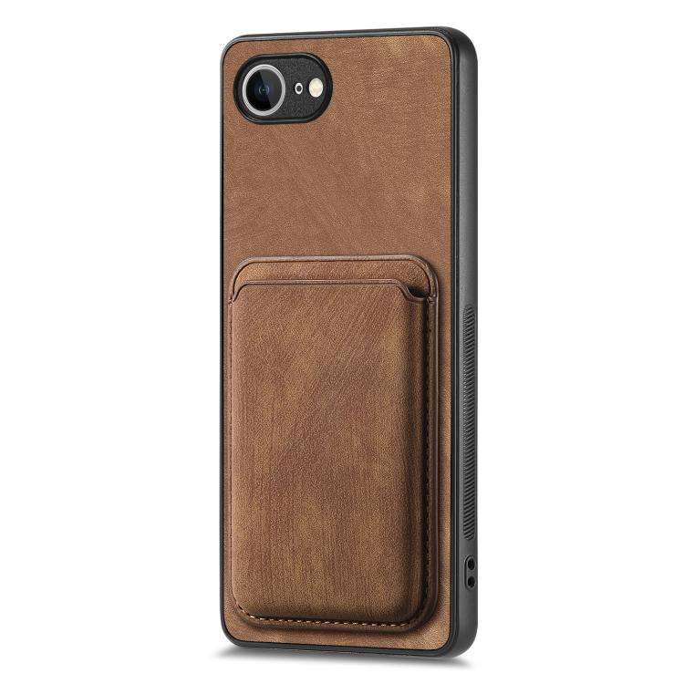 Retro Leather Card Bag Magnetic Phone Case, For iPhone 17e / 16e, For iPhone 17 Pro Max, For iPho...