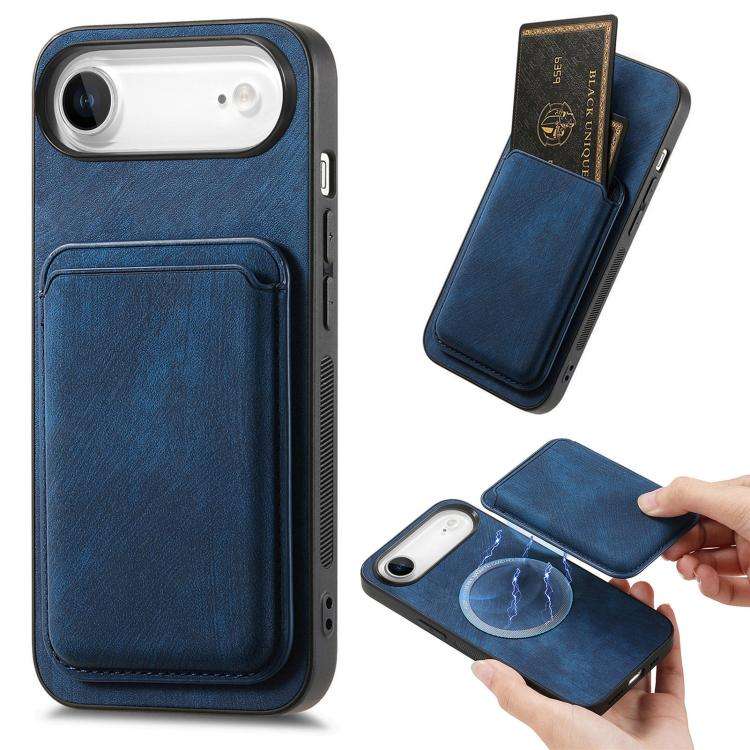 Retro Leather Card Bag Magnetic Phone Case, For iPhone 17e / 16e, For iPhone 17 Pro Max, For iPho...
