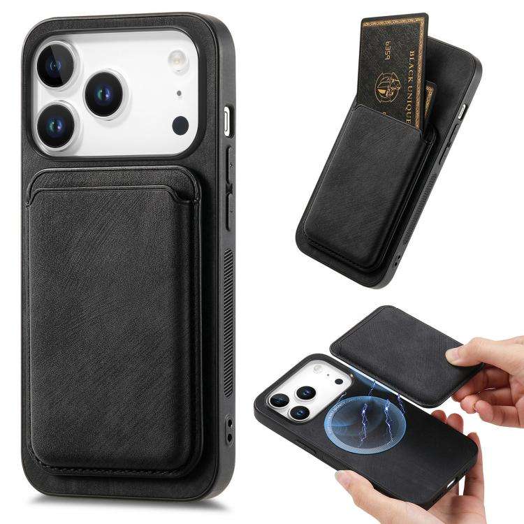 Retro Leather Card Bag Magnetic Phone Case, For iPhone 17e / 16e, For iPhone 17 Pro Max, For iPho...