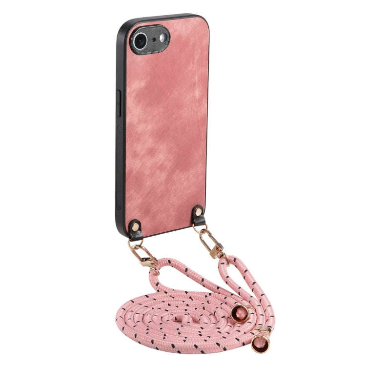 Vintage Leather PC Back Cover Phone Case with Crossbody Strap, For iPhone 14 Pro Max, For iPhone ...