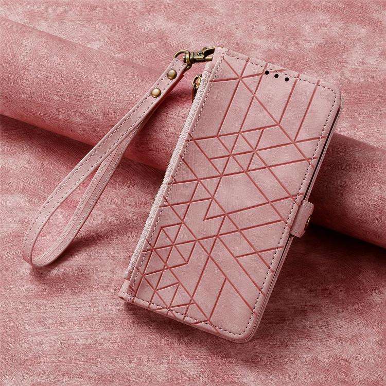 Geometric Zipper Wallet Side Buckle Leather Phone Case, For Xiaomi 17 Pro Max, For Xiaomi 17 Pro,...