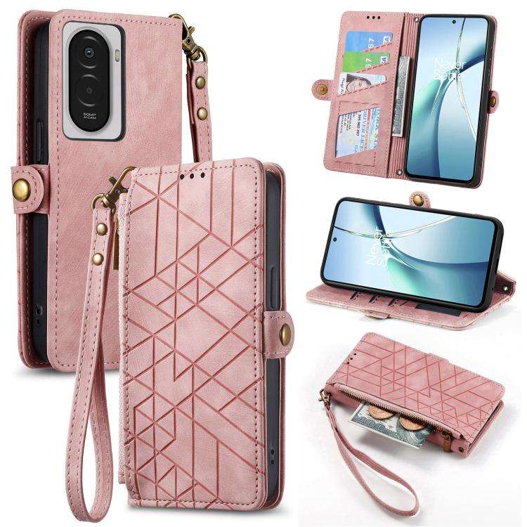 Geometric Zipper Wallet Side Buckle Leather Phone Case, For Xiaomi 17 Pro Max, For Xiaomi 17 Pro,...