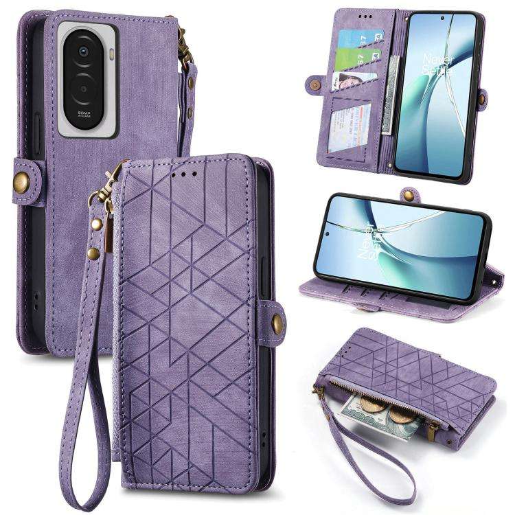 Geometric Zipper Wallet Side Buckle Leather Phone Case, For Xiaomi 17 Pro Max, For Xiaomi 17 Pro,...
