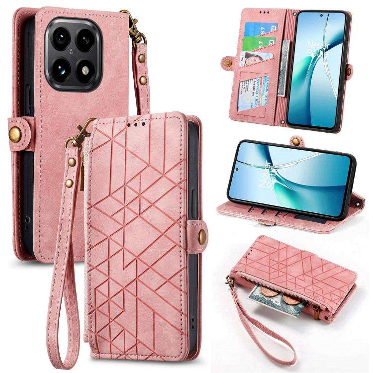 Geometric Zipper Wallet Side Buckle Leather Phone Case, For Xiaomi 17 Pro Max, For Xiaomi 17 Pro,...