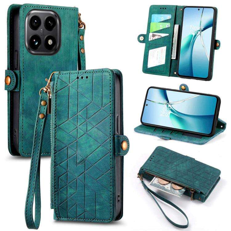 Geometric Zipper Wallet Side Buckle Leather Phone Case, For Xiaomi 17 Pro Max, For Xiaomi 17 Pro,...
