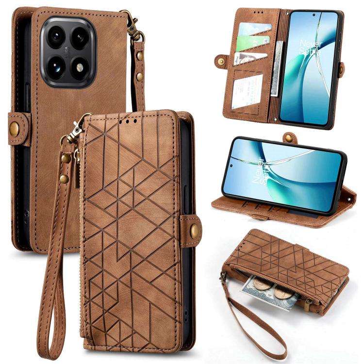 Geometric Zipper Wallet Side Buckle Leather Phone Case, For Xiaomi 17 Pro Max, For Xiaomi 17 Pro,...
