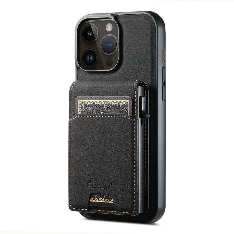 Suteni H19 Litchi Grain 2-in-1 MagSafe Removable Card Box Back Phone Case, For iPhone 12 Pro, For...