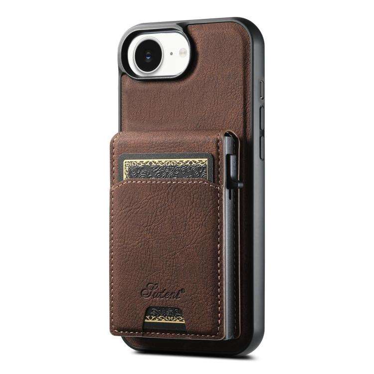 Suteni H19 Litchi Grain 2-in-1 MagSafe Removable Card Box Back Phone Case, For iPhone 12 Pro, For...