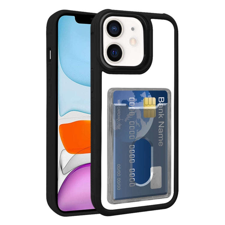Electroplated Card Bag Acrylic Hybrid TPU Phone Case, For iPhone 12, For iPhone 12 Pro Max, For i...