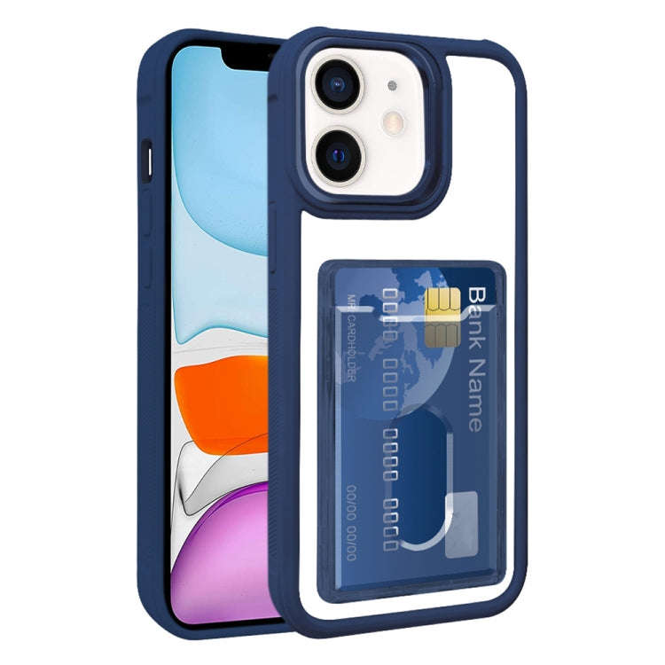 Electroplated Card Bag Acrylic Hybrid TPU Phone Case, For iPhone 12, For iPhone 12 Pro Max, For i...