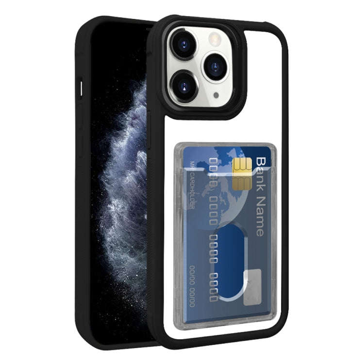 Electroplated Card Bag Acrylic Hybrid TPU Phone Case, For iPhone 12, For iPhone 12 Pro Max, For i...
