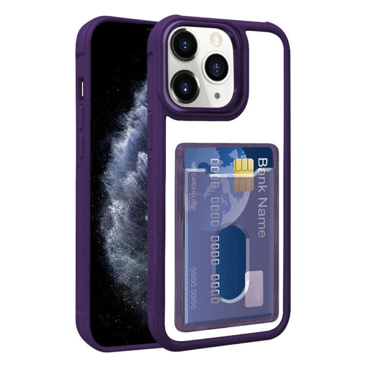 Electroplated Card Bag Acrylic Hybrid TPU Phone Case, For iPhone 12, For iPhone 12 Pro Max, For i...
