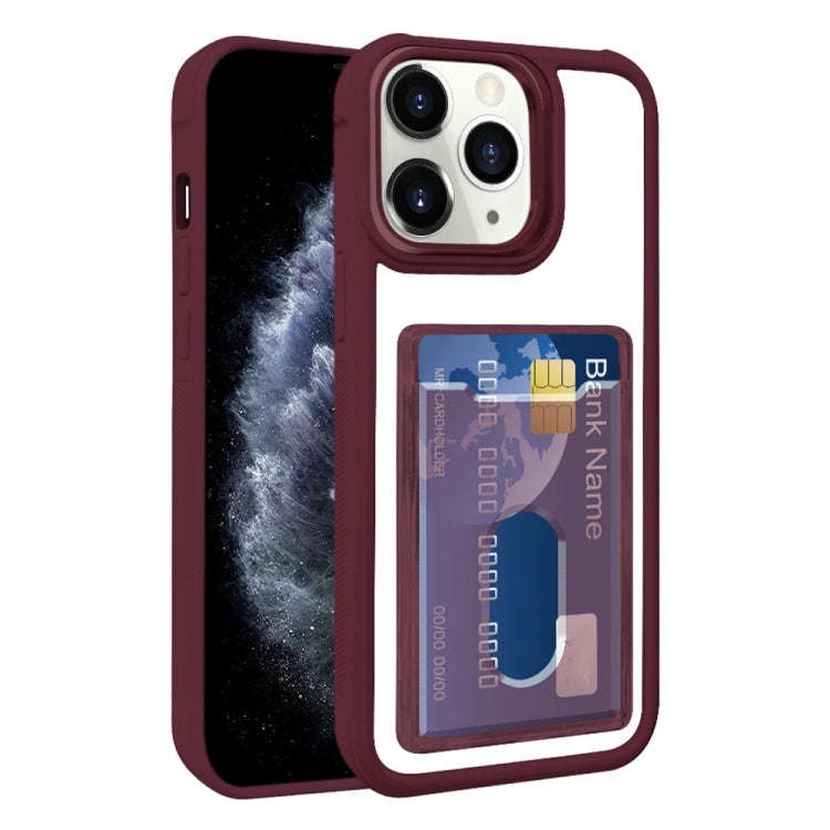 Electroplated Card Bag Acrylic Hybrid TPU Phone Case, For iPhone 12, For iPhone 12 Pro Max, For i...