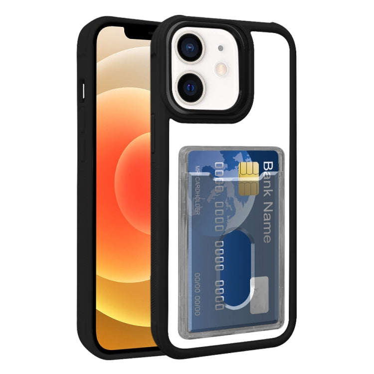 Electroplated Card Bag Acrylic Hybrid TPU Phone Case, For iPhone 12, For iPhone 12 Pro Max, For i...
