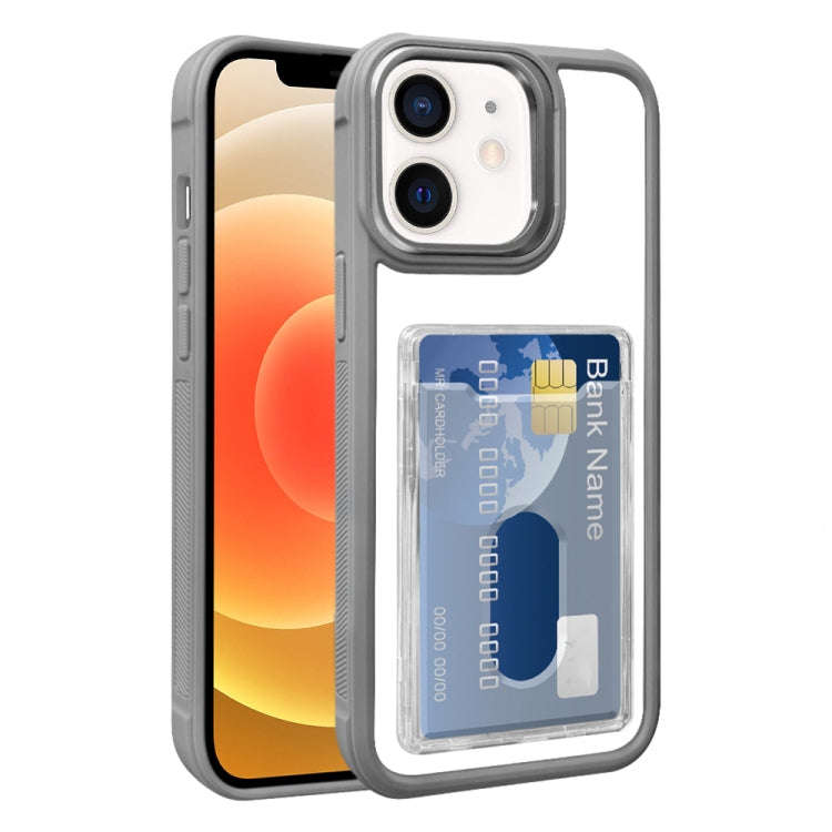Electroplated Card Bag Acrylic Hybrid TPU Phone Case, For iPhone 12, For iPhone 12 Pro Max, For i...