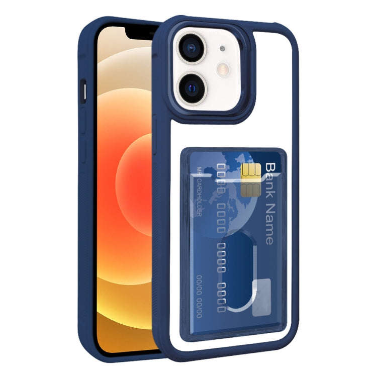 Electroplated Card Bag Acrylic Hybrid TPU Phone Case, For iPhone 12, For iPhone 12 Pro Max, For i...