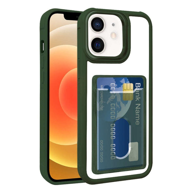 Electroplated Card Bag Acrylic Hybrid TPU Phone Case, For iPhone 12, For iPhone 12 Pro Max, For i...