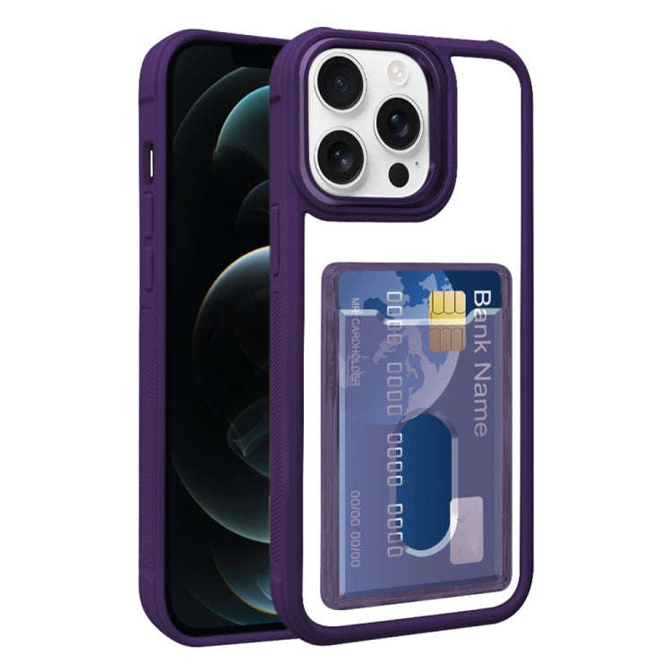 Electroplated Card Bag Acrylic Hybrid TPU Phone Case, For iPhone 12, For iPhone 12 Pro Max, For i...