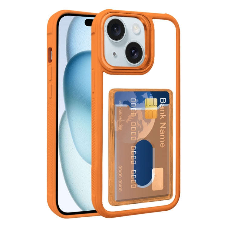 Electroplated Card Bag Acrylic Hybrid TPU Phone Case, For iPhone 16 Pro, For iPhone 16 Plus, For ...