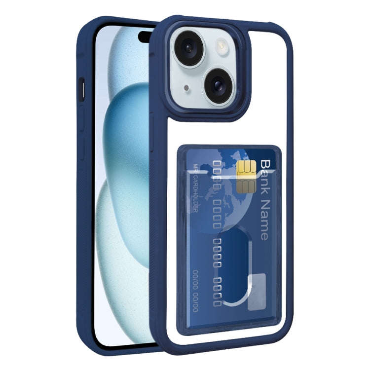 Electroplated Card Bag Acrylic Hybrid TPU Phone Case, For iPhone 16 Pro, For iPhone 16 Plus, For ...