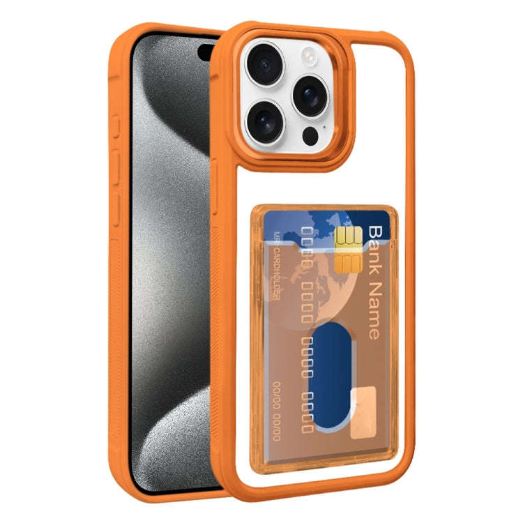 Electroplated Card Bag Acrylic Hybrid TPU Phone Case, For iPhone 16 Pro, For iPhone 16 Plus, For ...
