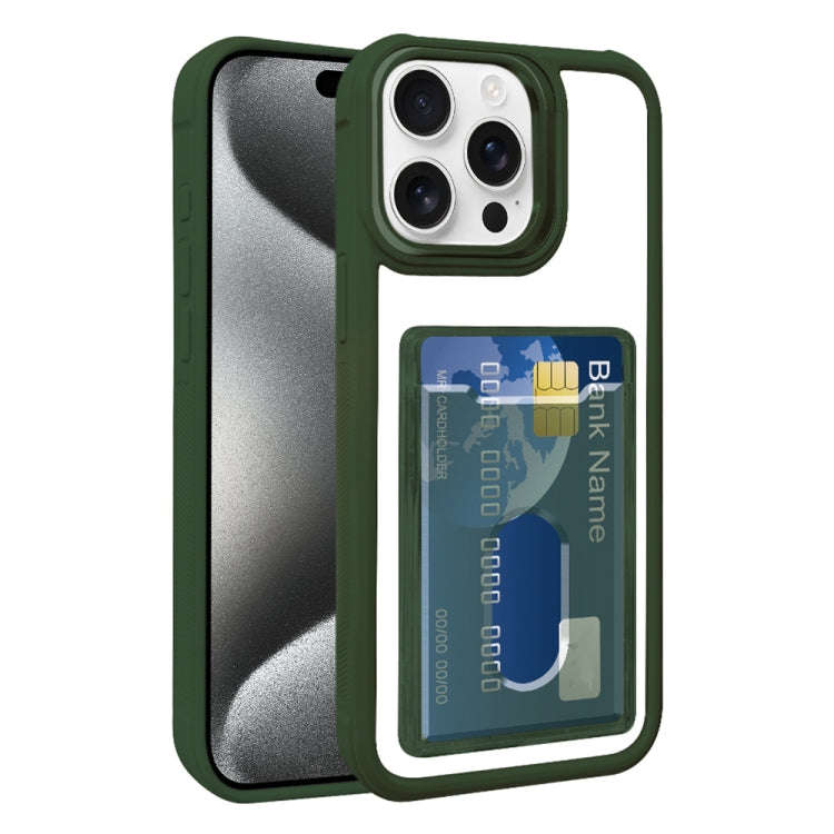Electroplated Card Bag Acrylic Hybrid TPU Phone Case, For iPhone 16 Pro, For iPhone 16 Plus, For ...