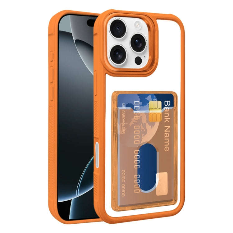 Electroplated Card Bag Acrylic Hybrid TPU Phone Case, For iPhone 18 Pro Max, For iPhone 17 Pro Ma...