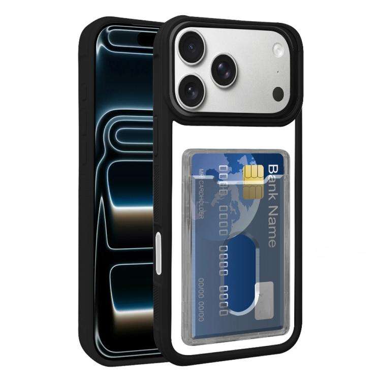 Electroplated Card Bag Acrylic Hybrid TPU Phone Case, For iPhone 18 Pro Max, For iPhone 17 Pro Ma...