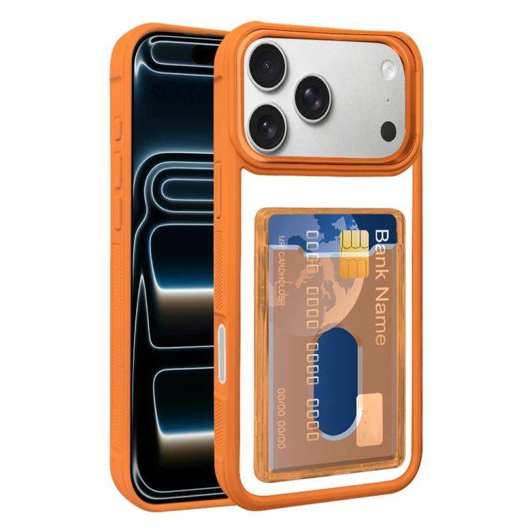 Electroplated Card Bag Acrylic Hybrid TPU Phone Case, For iPhone 18 Pro Max, For iPhone 17 Pro Ma...