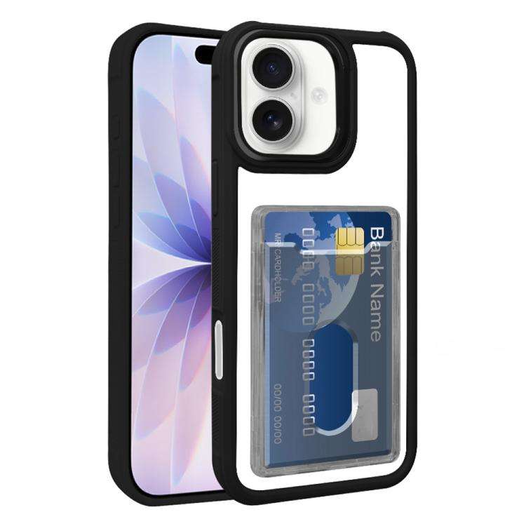 Electroplated Card Bag Acrylic Hybrid TPU Phone Case, For iPhone 18 Pro Max, For iPhone 17 Pro Ma...