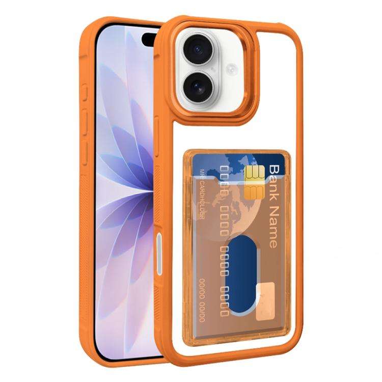 Electroplated Card Bag Acrylic Hybrid TPU Phone Case, For iPhone 18 Pro Max, For iPhone 17 Pro Ma...
