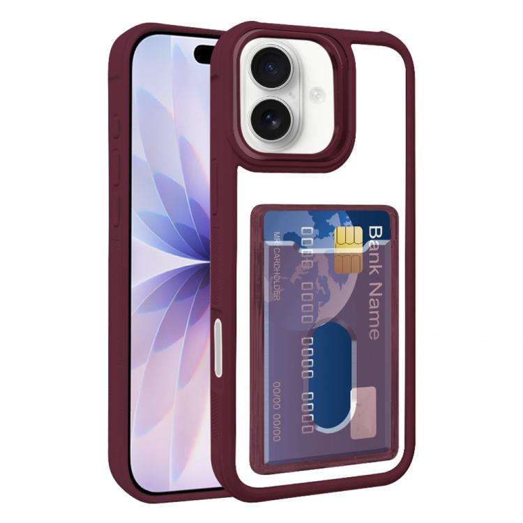 Electroplated Card Bag Acrylic Hybrid TPU Phone Case, For iPhone 18 Pro Max, For iPhone 17 Pro Ma...